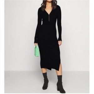 Abercrombie & Fitch ribbed polo sweater dress